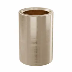 This lubricated general purpose metallic sleeve bearing is made from SAE 841 bronze. It has a 3/4 in bore, 1 in OD, and 1 1/2 in length, with a maximum PV rating of 50,000 lb/sq in-fpm. Suitable for supporting rotating or oscillating shafts in machinery, conveyors, and pumps under moderate loads and speeds. Sold in a pack of 3.