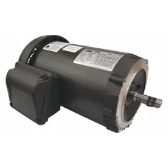 This Dayton C-face 3-phase AC motor is rated 1/3 hp at 3470 RPM with a full load current of 1.1/0.55 A at 230/460V AC. The totally enclosed fan-cooled (TEFC) enclosure protects against dust and moisture, making it suitable for powering pumps, fans, conveyors, and other industrial equipment in factory automation, HVAC, and material handling applications.