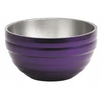 VOLLRATH Bowl: Beehive, 54 oz Capacity, 7 1/4 in Dia, Stainless Steel, Purple, NSF Certified (MPN 4659065)