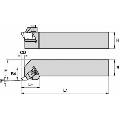 WIDIA Indexable Thread Turning Tool Holder (MPN 3638591) - Machining