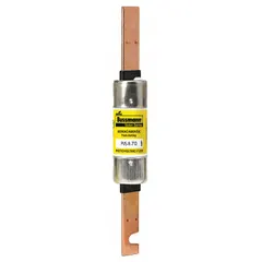 Fast-acting cylindrical fuse rated 70 A and 600 V DC with AC/DC voltage compatibility. Designed for overcurrent protection in solar photovoltaic systems, including combiner boxes and inverters.