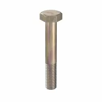 Hex Head Cap Screw: Steel, Class 10.9, Zinc Yellow, M10, Metric, 65 mm lg, Partially Threaded, 50 PK (MPN HC10100651-050P1)