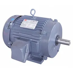 This Dayton rigid base 3-phase AC motor features a totally enclosed fan-cooled (TEFC) enclosure, rated 7 1/2 hp at 1770 RPM. It operates on 230/460V AC with full load currents of 19.6/9.8 A. Suitable for industrial applications such as pumps, fans, conveyors, and compressors.