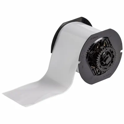 BRADY Continuous Label Stock: 3 in x 100 ft, Metalized Polyester, Silver (Satin) - Brady Thermal Transfer Continuous Label Rolls
