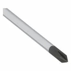 Standard-length Phillips screwdriver with #0 tip. Not ESD safe and not insulated. Suitable for driving cross-head screws in general maintenance and assembly tasks.