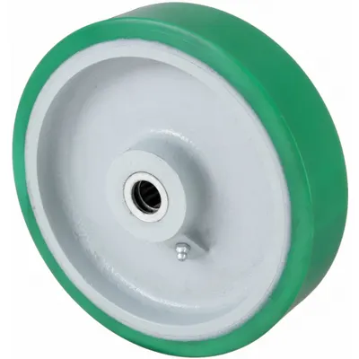 OEM Caster Wheel: 8 in Wheel Dia - Polyurethane Tread on Iron Core Wheels