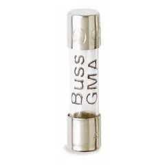 Fast-acting cylindrical fuse rated 10 A and 125 V AC, with a 5 mm x 20 mm form factor. Provides overcurrent protection in industrial equipment such as control panels, power supplies, and instrumentation where rapid response to fault currents is required.