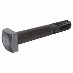 This square head bolt is made from low strength steel, Grade 2, with a plain finish. It features a 1"-8 thread size, 7-inch length, and partially threaded shank. Commonly used in machinery assembly, structural framing, and heavy equipment where the square head prevents rotation during tightening.
