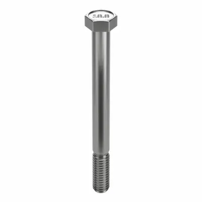 FOREVERBOLT Hex Head Cap Screw: Stainless Steel, A2, NL-19, 3/8"-16, Coarse, 4 in lg - 18-8 Stainless Steel Hex Head Cap Screws