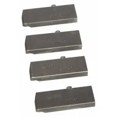 These pipe dies cut NPT threads on galvanized steel pipe. They are right-hand dies designed for use with Snap-O-Matic and Uniquad heads. Suitable for threading pipe in plumbing, HVAC, and industrial piping applications.