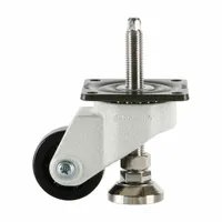 FOOT MASTER Plate Caster: Nylon Tread, 63 mm Wheel Dia, 98 mm Mounting Ht, 1,102 lb Load Capacity (MPN GDH-65-ASF-NYN)