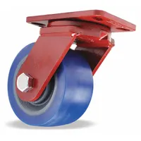 HAMILTON Plate Caster: Swivel, Polyurethane, 6 in Wheel Dia, 3 in Wheel Wd, 7 1/2 in Mounting Ht (MPN S-ZFFM-63EGB)