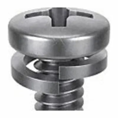 SEMS Screw: Split Lock, M3x0.50 Thread Size, 5 mm Lg, Stainless Steel, Passivated - Machine Screws with Split Lock Washers