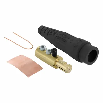 LEVITON Single Pole Inline: Male, Black, 600V AC/600V DC, 400 A, Double Set Screw Termination - Plugs with Set Screw Terminations