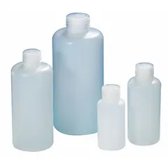 APPROVED VENDOR HDPE Narrow Mouth Round Lab Bottle, 250 mL, 28-410 mm Closure