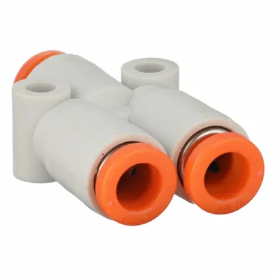 SMC KQ2U05-00A Polybutylene Terephthalate Push-Fit Wye Fitting - Polybutylene & Brass Tube Fittings