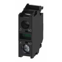 SIEMENS Contact Block: 22 mm Panel Mounting Size, 1NO, Momentary, 3SU1 Series, Screw Terminals (MPN 3SU1400-1AA10-1BA0)