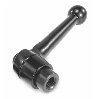 Ball-style adjustable handle with a threaded hole, featuring a zinc body and stainless steel thread. Thread size M16, length 110 mm. Used for manual clamping, positioning, and adjustment on industrial machinery, jigs, and fixtures