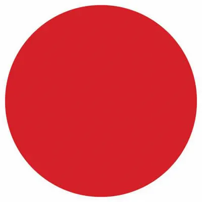 BRADY Inventory Label, 3 in Dia, Red, Circle, Paper, Indoor, No Text, 500 PK - Safety