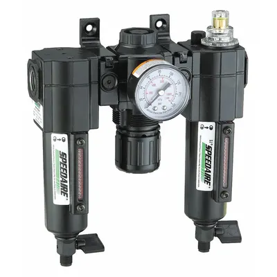 SPEEDAIRE Filter/Regulator/Lubricator: 3/8 in NPT, 51 cfm, 250 psi Max Op Pressure - Speedaire Filter, Regulator & Lubricators (FRLs)