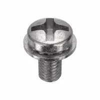 SEMS Screw: Internal Tooth, M3x0.50 Thread Size, 6 mm Lg, Stainless Steel, Plain, Pan, 25 PK (MPN MPPJIX03006-025P1)