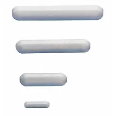 This octagonal stir bar is made of Alnico for strong magnetic coupling. It measures 25.4 mm in length and 8 mm in diameter, with a white finish. Autoclavable for sterile use. Suitable for mixing liquids in laboratory beakers and flasks.