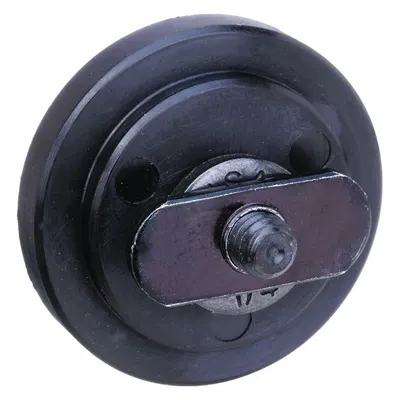 80/20 Roller Wheel: 2 in Roller Dia, Flat, Plain, 23/32 in Roller Wd - T-Slot Stud Track Rollers