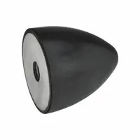 JW WINCO Vibration-Isolating Mount: Conical, Natural Rubber, Female x Non-Threaded Style (MPN 453-20-24-M6-E-55)