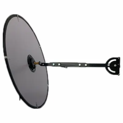 FRED SILVER Convex Mirror: Round, Acrylic, 36 in Dia, Hardboard, Indoor & Light Outdoor - Round Convex Mirrors