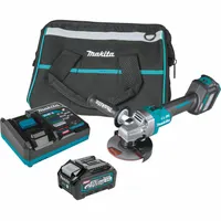 Angle Grinder Kit: 5 in_4 1/2 in Wheel Dia, Brushless Motor, 4.0 Ah, 40V DC, Std Head, XGT® (MPN GAG04M1)