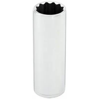WESTWARD Socket: Metric, 3/8 in Drive Size, 22 mm Socket Size, 12-Point, Deep, Chrome - 3/8" Drive Hand Sockets