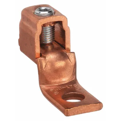 BLACKBURN Wire Connector: 4 AWG – 3/0 AWG Wire Sizes, 13/32 in Stud Size - Straight Mechanical Lugs with Offset Tongues