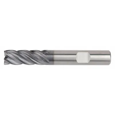 WIDIA HANITA Square End Mill: Carbide, AlTiN Coated, 5 Flute, 14 mm Mill Dia, 26 mm LOC - Fast-Cutting Carbide Square End Mills for Steel & Cast Iron