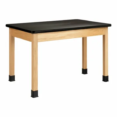 DIVERSIFIED SPACES Plain Apron Table: 36 in Overall Wd, 30 in Overall Ht, 4 ft Overall Lg - Fixed-Height Laminate Surfaced Lab Tables