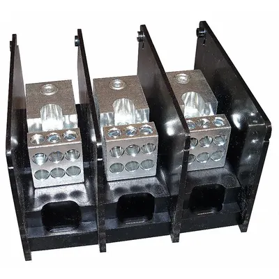 MERSEN Power Distribution Block: Open, Lug, Lug - Open Blocks with Lugs