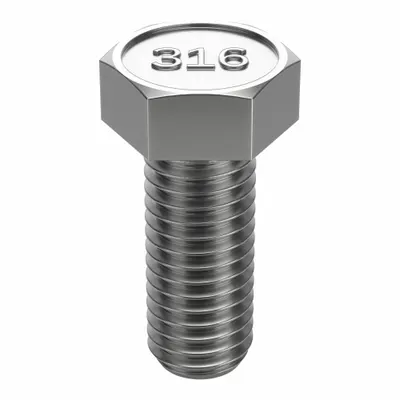 FOREVERBOLT Hex Head Cap Screw: Stainless Steel, A4, NL-19, 1/2"-13, Coarse, 1 1/2 in lg - 316 Stainless Steel Hex Head Cap Screws