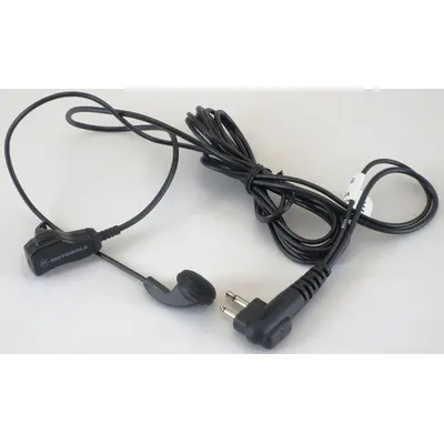 MOTOROLA Earpiece: Fits Motorola, Earbud, Push To Talk, Black, 1 Wires, Shirt/Lapel Mic - Motorola-Compatible Earpieces & Headsets