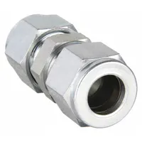 Compression Fitting Union: 1/2 in OD x 1/2 in OD Size, 3/4-20 3/4-20 Thread Size, Steel (MPN 8SC8-S)