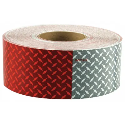 ORALITE 18627 Red/White Reflective Tape, 3 in x 25 ft, Acrylic Adhesive - Vehicle Reflective Tapes