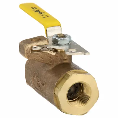 APOLLO Manual Two-Way Ball Valve: 3/4 in, Bronze, Straight, FNPT x FNPT - Bronze Ball Valves with Drain