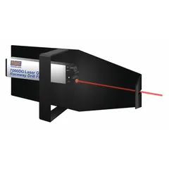 This plastic drill fixture kit uses laser guidance to align and drill holes for wire raceway installations. It aids in mounting raceways accurately, reducing measurement errors and installation time in power supply setups.
