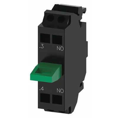 Siemens Contact Block: 22 mm Panel Mounting Size, 1NO, Momentary, 3SU1 Series - Contact Blocks