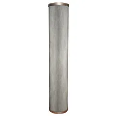 Hydraulic cartridge filter element with fiberglass media. Rated at 25 micron. Also known as HC9600FKT16H and 1.11.16D25BN. Used for removing contaminants from hydraulic fluid in industrial machinery.