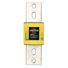 The BUSSMANN KRP-C-601SP is a Class L time-delay bolt-on fuse rated 601 A, 600 V AC, and 300 V DC. It provides overcurrent protection in high-current industrial circuits such as switchboards, panelboards, and motor control centers. The bolt-on body design ensures secure mounting, and the time-delay characteristic helps avoid nuisance tripping during inrush currents.