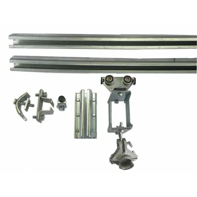 Dayton Festoon System Kit: C-Rail, 30 ft – 30 ft, 53 ft Min Cable/Hose Required - Track Festoon Kits