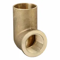 NIBCO Sweat Fitting Elbow: 1/2 in CTS x 3/4 in Pipe, Cup x FNPT, Bronze (MPN 707-3R-LF 1/2X3/4)
