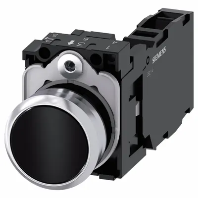 Siemens Flush Push Button Operator: Non-Illuminated, Flush Profile, Non-Metallic - Flush-Mount Push Buttons