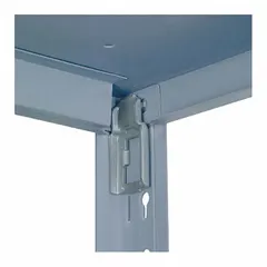 Pack of 20 shelf clips designed for use with Lyon brand shelving systems. These clips secure shelves in place within industrial racks and storage units, supporting organized material handling in warehouses and workshops.