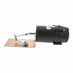Fixed-mounting linear actuator with 4 in stroke and 8 psi to 13 psi spring range. Includes a positioner and clevis connection. Used in HVAC systems to modulate air dampers based on control pressure for standard air-handling applications. Not for fire or smoke control.