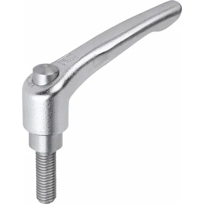 KIPP Corrosion-Resistant Teardrop-Style Adjustable Handle with - Corrosion-Resistant Teardrop-Style Adjustable Handles with Threaded Stud